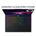 LENOVO LEGION PRO 5 16 OLED RYZEN 7 8745HX RTX5060 8GB/ 24GB 1TB W11+OHS+M365B 16.0WQXGA 165HZ 24ZRGB 3Y+3ADP BLK -15ID - Image 1
