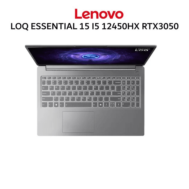 LENOVO LOQ ESSENTIAL 15 I5 12450HX RTX3050 6GB/ 12GB 512GB W11+OHS+M365B 15.6FHD 144HZ 100SRGB BLIT 2Y PREM+2ADP GRY -B7ID
