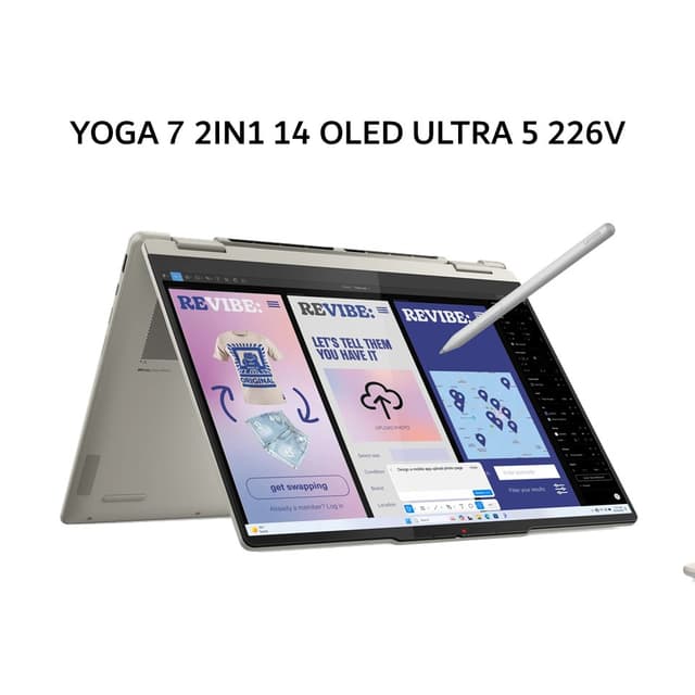 LENOVO YOGA 7 2IN1 14 ULTRA 5 226V 16GB 512GB W11+OHS+M365B 14.0WUXGA OLED PEN 3Y PREM+3ADP SEASHELL -7NID