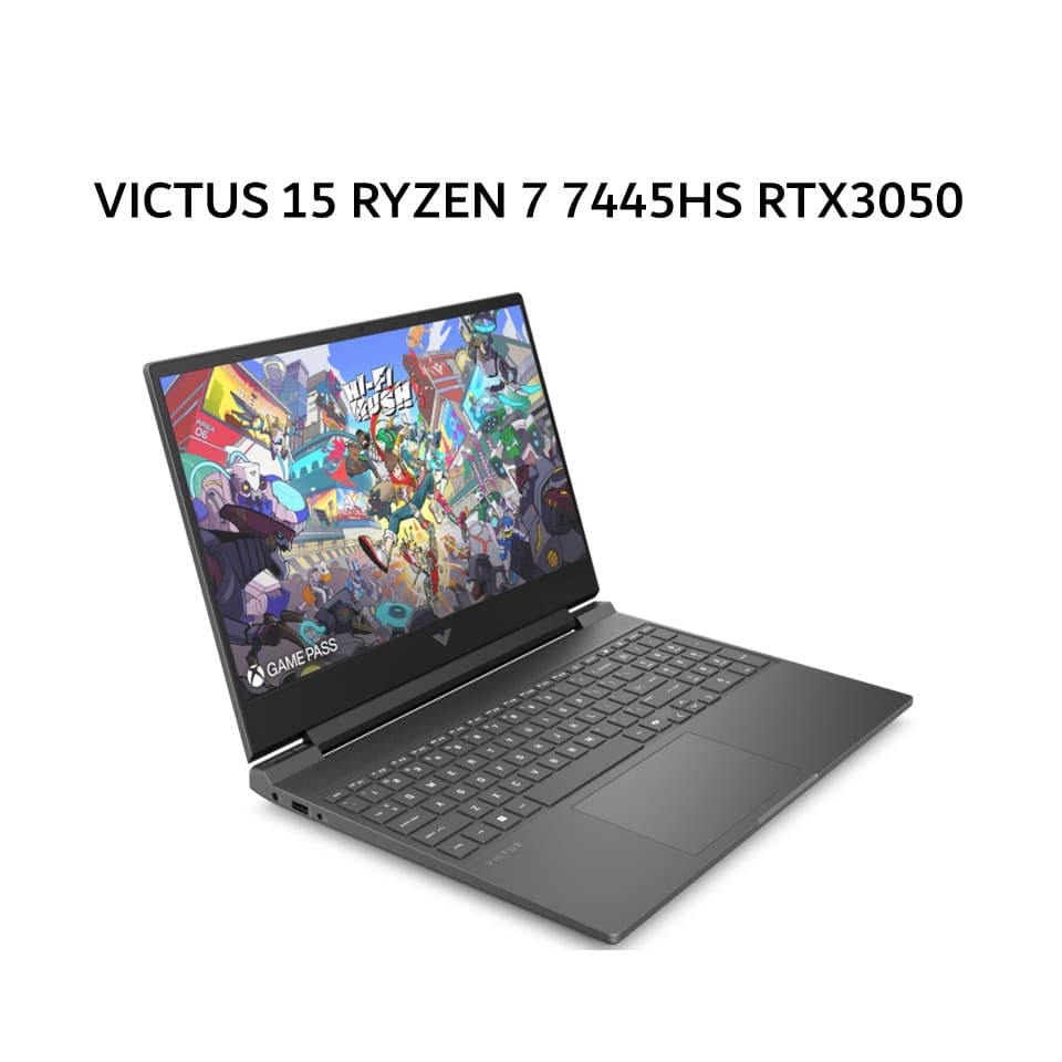 HP VICTUS 15 RYZEN 7 7445HS RTX3050 6GB/ 16GB 512GB W11+OHS+M365B 15.6FHD 144HZ 2Y+2ADP BLK -FB3744AX