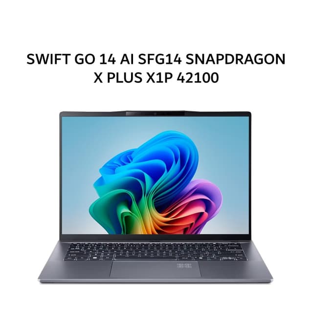 ACER SWIFT GO 14 AI SFG14 SNAPDRAGON X PLUS X1P 42100 16GB 1TB W11+OHS 14.5WUXGA 120HZ 100SRGB GRY -01.X3BG