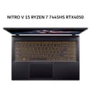 ACER NITRO V 15 RYZEN 7 7445HS RTX4050 6GB/ 16GB 512GB W11+OHS+M365B 15.6FHD 180HZ 100SRGB BLIT 2Y+ADP BLK -42.R60U - Image 2