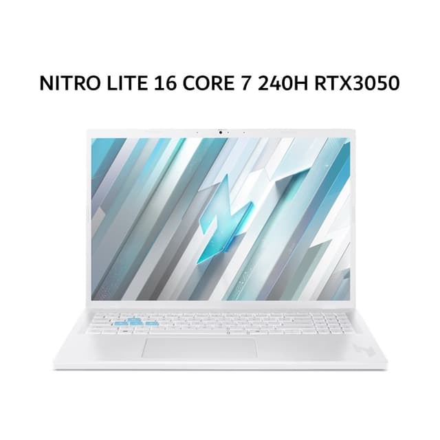 ACER NITRO LITE 16 CORE 7 240H RTX3050 6GB/ 16GB 512GB W11+OHS+M365B 16.0WUXGA 180HZ 100SRGB BLIT 2Y+ADP WHT -71G.75QK