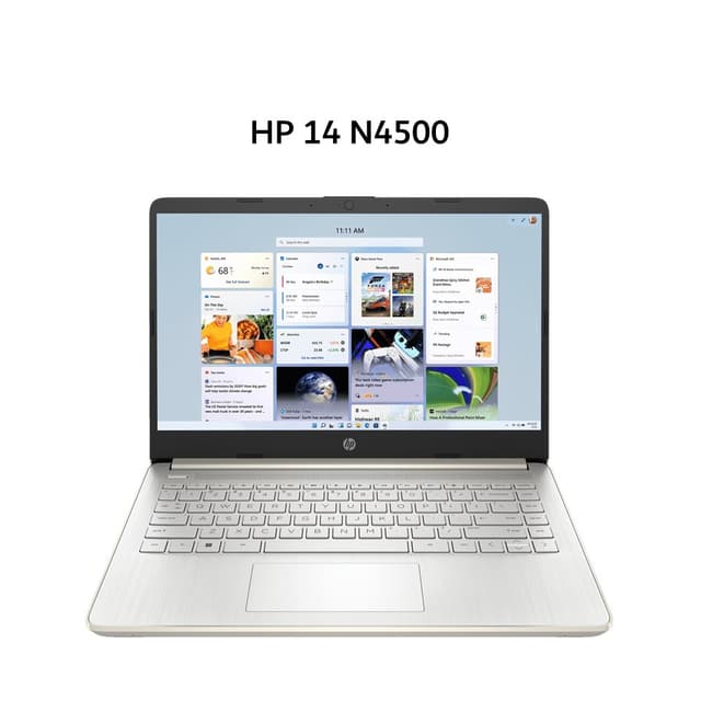 HP 14 N4500 4GB 512GB W11+OHS 14.0FHD BLIT 2Y GLD -DQ3134TU