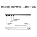 HP OMNIBOOK 5 FLIP TOUCH 14 CORE I7 150U 16GB 512GB W11+OHS+M365B 14.0 2K 2Y+2ADP 2IN1 PEN  SLV -FP0775TU - Image 3