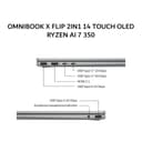 HP OMNIBOOK X FLIP 2IN1 14 TOUCH OLED RYZEN AI 7 350 32GB 1TB W11+OHS+M365 14.0 3K 120HZ 2Y+ADP SLV -FK0888AU - Image 3