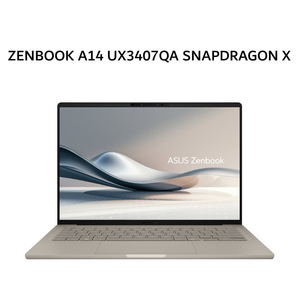 ASUS ZENBOOK A14 UX3407QA SNAPDRAGON X X126100 16GB 512GB W11+OHS+O356 14.0WUXGA IPS BEIGE -IPSP151M