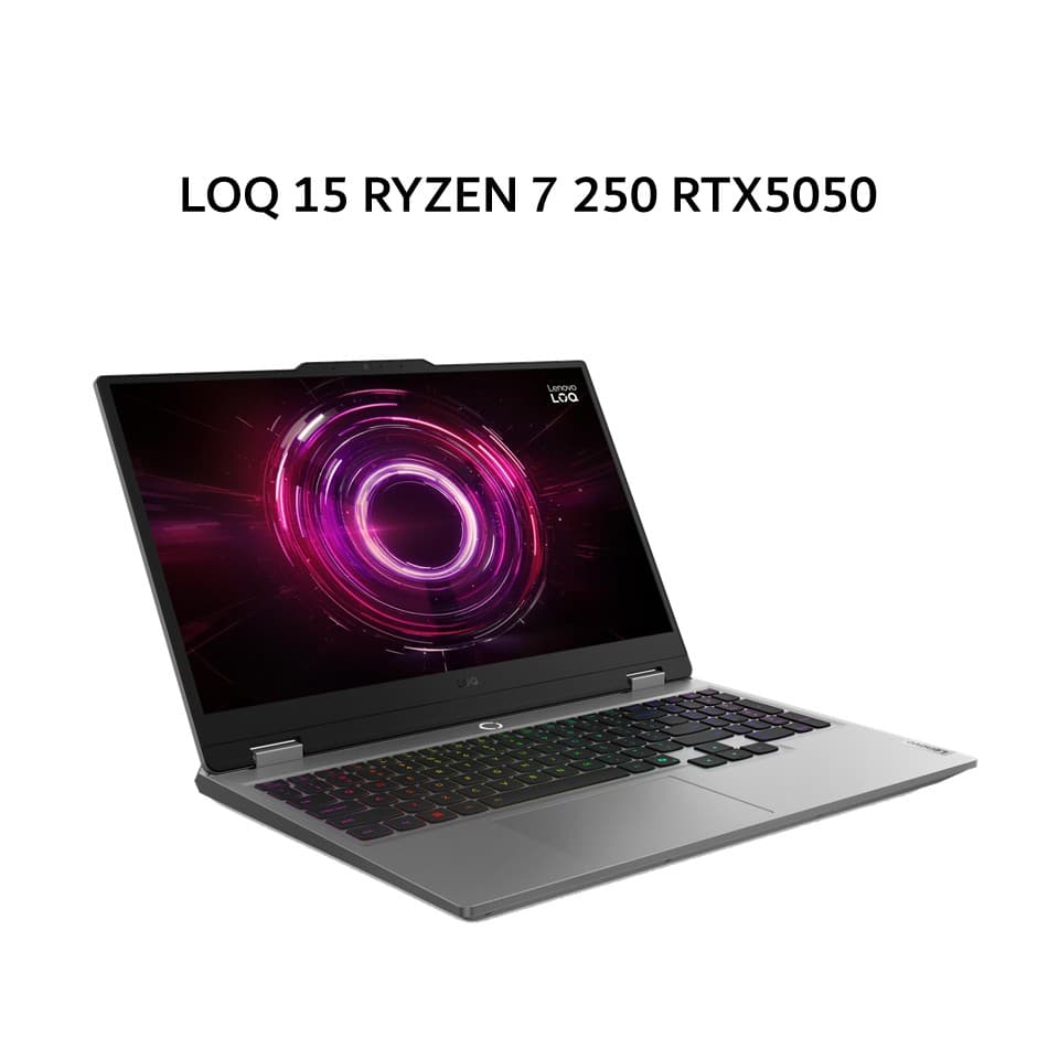LENOVO LOQ 15 RYZEN 7 250 RTX5050 8GB/ 16GB 512GB W11+OHS+M365B 15.6FHD 144HZ 100SRGB 24ZRGB 2Y+2ADP GRY -74ID