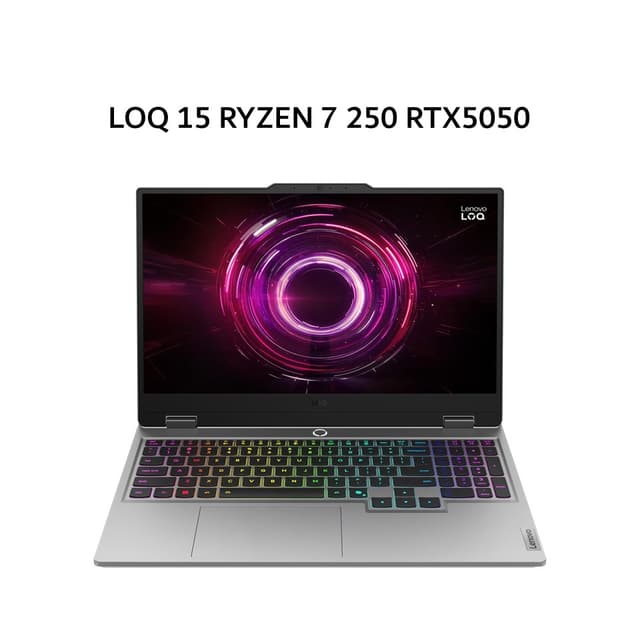LENOVO LOQ 15 RYZEN 7 250 RTX5050 8GB/ 16GB 512GB W11+OHS+M365B 15.6FHD 144HZ 100SRGB 24ZRGB 2Y+2ADP GRY -74ID