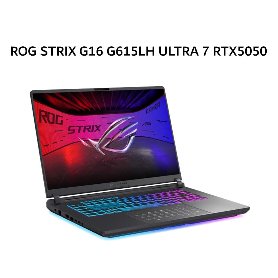 ASUS ROG STRIX G16 G615LH ULTRA 7 255HX RTX5050 8GB/ 16GB 512GB W11+OHS+M365B 16.0WQXGA 240HZ (BOX MOU) GRY -I7N55C6G-HM