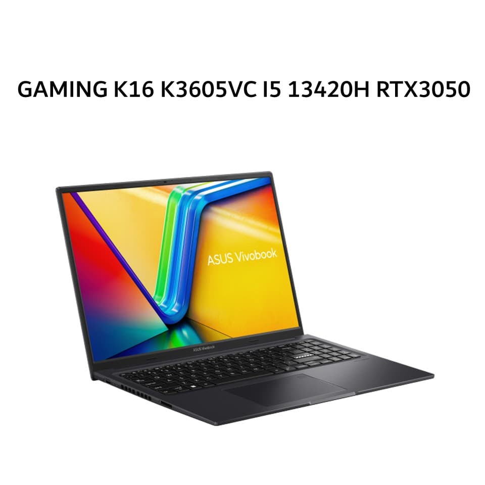 ASUS GAMING K16 K3605VC I5 13420H RTX3050 4GB/ 16GB 512GB W11+OHS+M365B 16.0WUXGA IPS BLIT BLK -I535B6T-HM