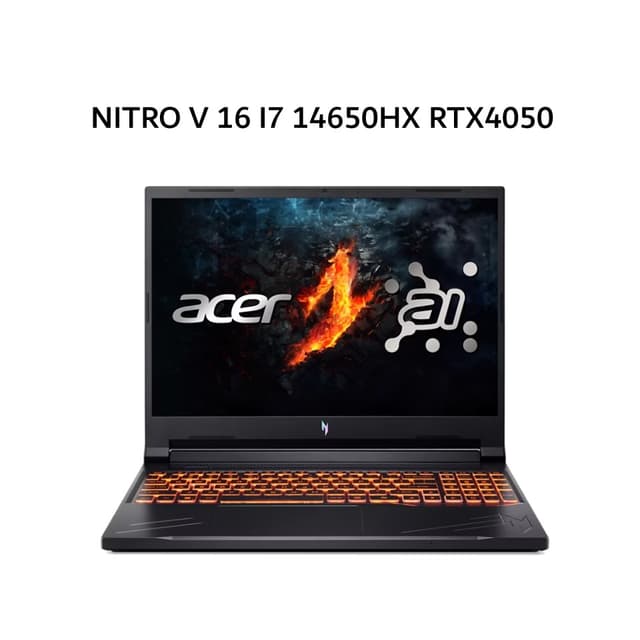 ACER NITRO V 16 I7 14650HX RTX4050 6GB/ 16GB 512GB W11+OHS 16.0WUXGA 165HZ 100SRGB 2Y+ADP BLK -71.79NR