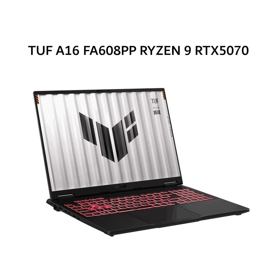 ASUS TUF A16 FA608PP RYZEN 9 8940HX RTX5070 8GB/ 16GB 1TB W11+OHS+M365B 16.0 WQXGA 16HZ 100SRGB (BOX MOU) GRY -R9N57G6G-HM