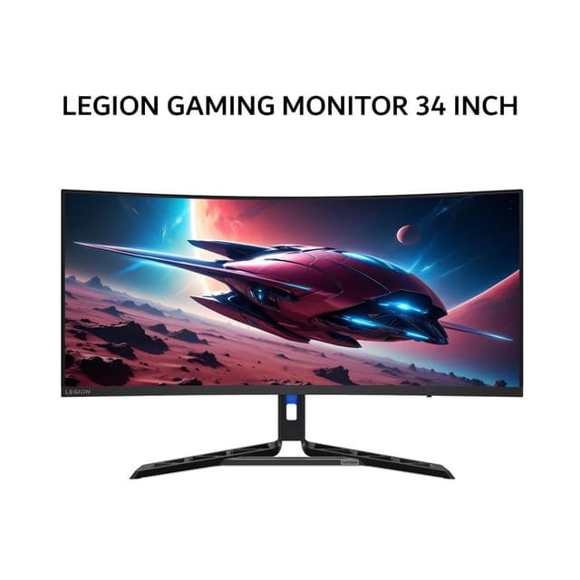 LENOVO LEGION GAMING MONITOR CURVED 34 INCH R34W-30 VA 1500R WQHD 2K 1440P 0.5MS 180HZ SWIVEL HEIGHT SPEAKER 3Y