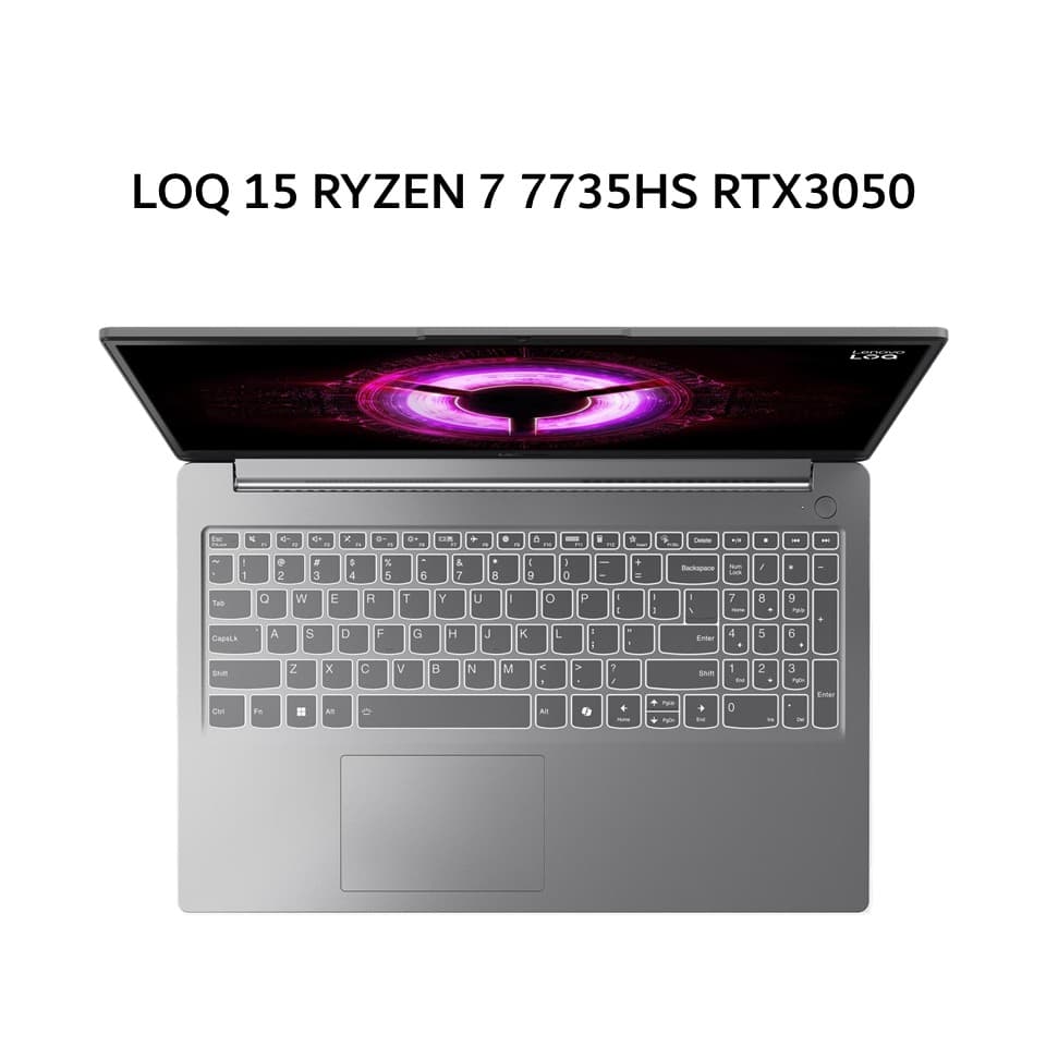 LENOVO LOQ 15 RYZEN 7 7735HS RTX3050 6GB/ 16GB 512GB W11+OHS+M365B 15.6FHD 144HZ 100SRGB BLIT 2Y PREM+2ADP GRY -1AID
