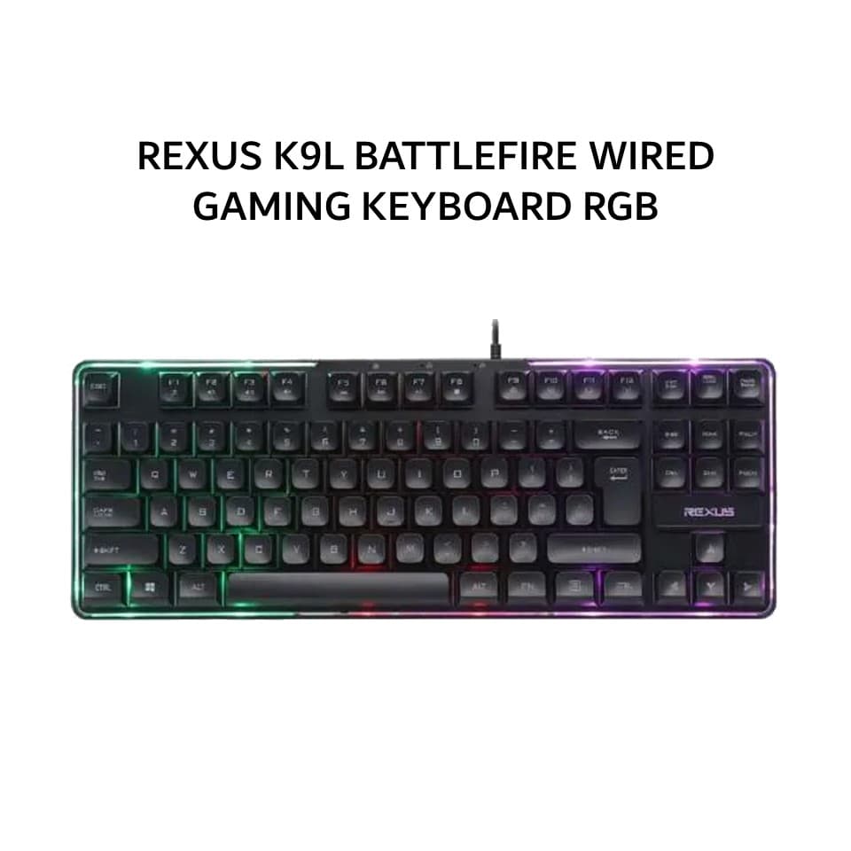 REXUS K9L BATTLEFIRE TKL WIRED GAMING KEYBOARD RGB - BLACK