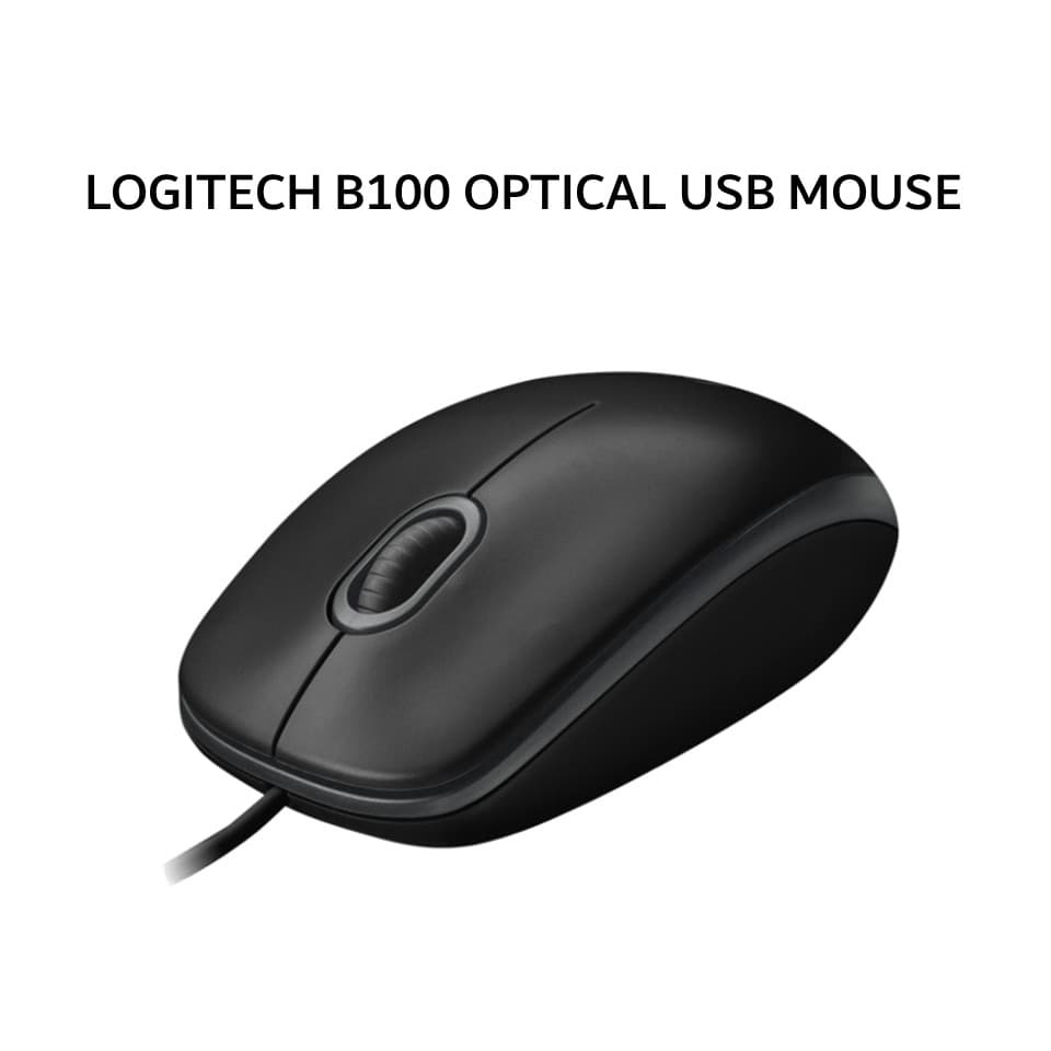 LOGITECH B100 MOUSE KABEL USB OPTICAL WIRED