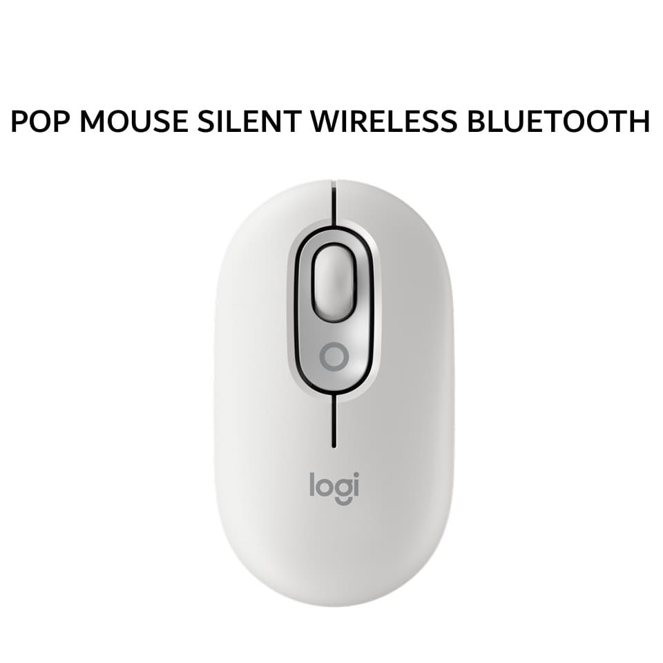 LOGITECH POP MOUSE WIRELESS BLUETOOTH SILENT EMOJI KEYS - WHITE