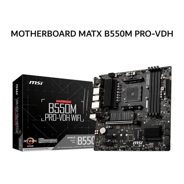 MSI MOTHERBOARD MATX B550M PRO-VDH WIFI DDR4 AM4 /AMD 3X