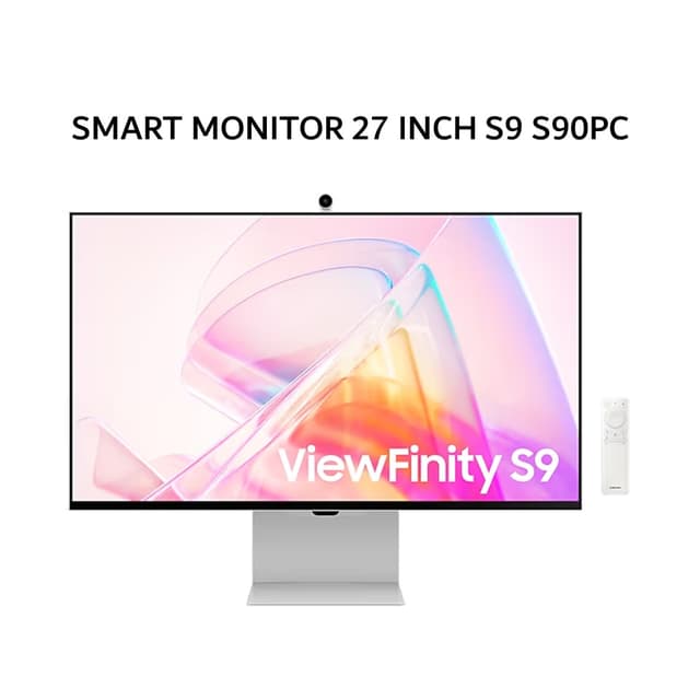 SAMSUNG SMART MONITOR 27 INCH S9 S90PC IPS QHD 5K 2880P 5MS TIZEN OS WIFI  SILVER ERGONOMIC SPEAKER 1Y PART + 3Y SERVICE