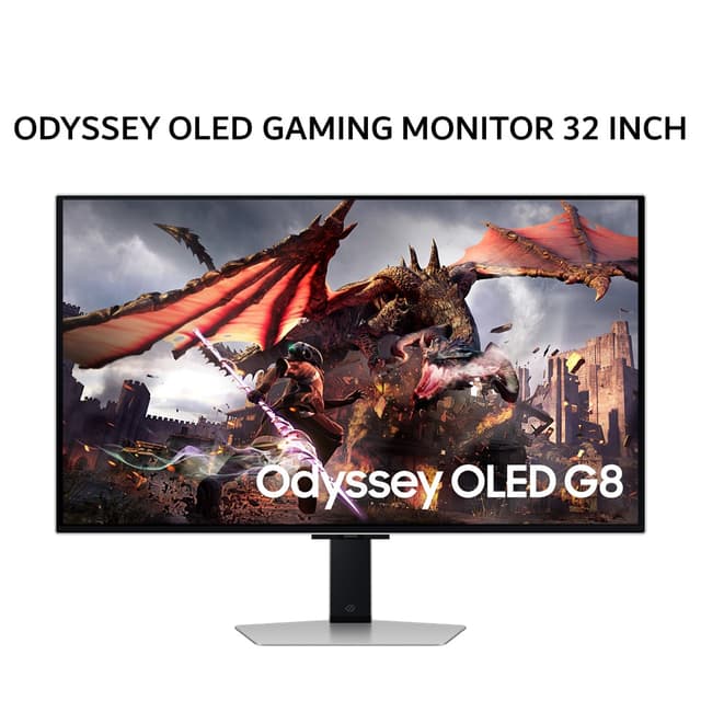 SAMSUNG ODYSSEY OLED GAMING MONITOR 32 INCH G8 G80SD UHD 4K 2160P 0.03MS 240HZ HDR10 ERGONOMIC SPEAKER 1Y PART + 3Y SERVICE