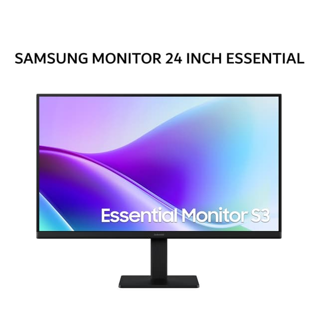 SAMSUNG MONITOR 24 INCH ESSENTIAL LS24F320GA S3 S32GF IPS FHD 1080P 5MS 120HZ 1Y PART + 3Y SERVICE