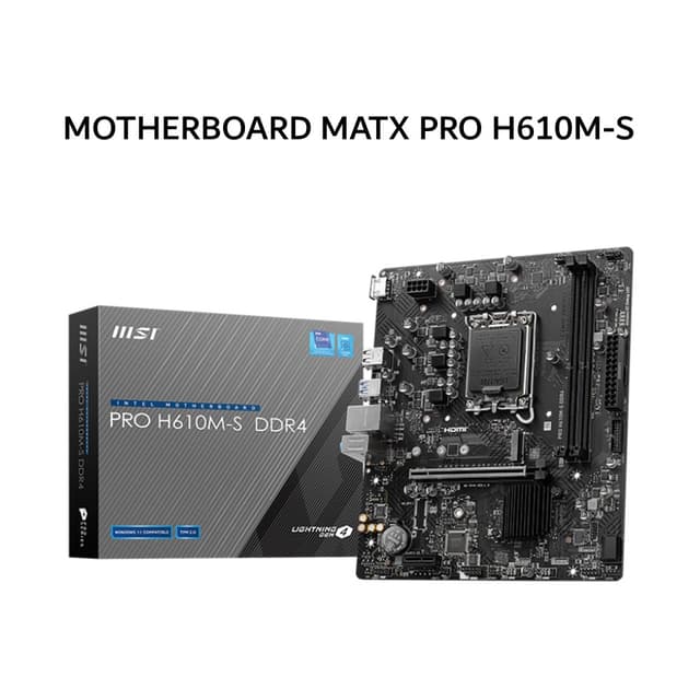 MSI MOTHERBOARD MATX PRO H610M-S DDR4 LGA1700 /INTEL 3Y