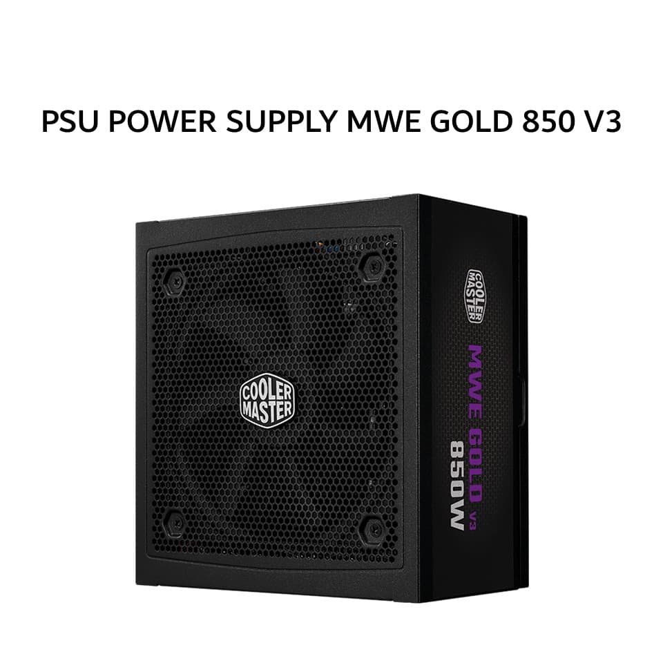 COOLER MASTER PSU POWER SUPPLY MWE GOLD 850 V3 850W (80+ GOLD) FULLY MODULAR ATX 3.1 12V-2X6 BLACK 10Y