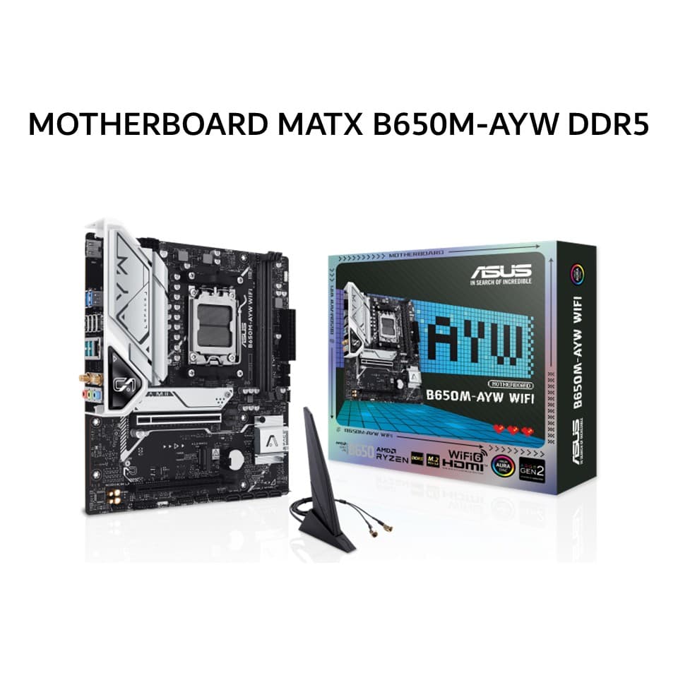 ASUS MOTHERBOARD MATX B650M-AYW WIFI 6 DDR5 AM5 /AMD 3Y