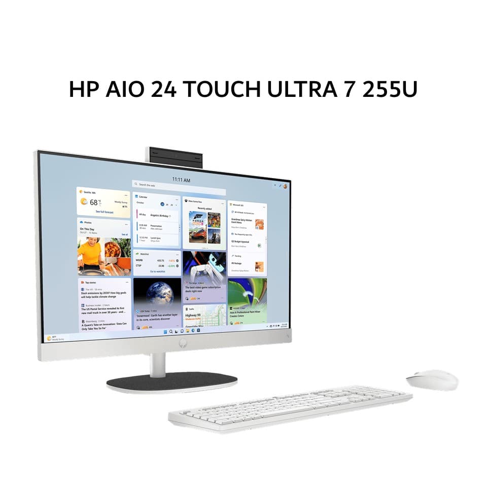 HP AIO 24 TOUCH ULTRA 7 255U 16GB 512GB W11+OHS 23.9FHD IPS WHT -CR2569D