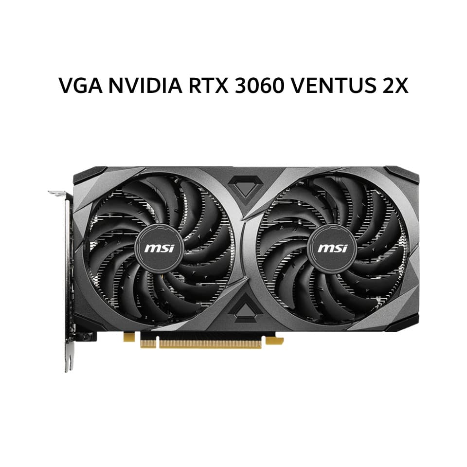 MSI VGA NVIDIA GEFORCE RTX 3060 VENTUS 2X 12GB GDDR6 OC 3Y