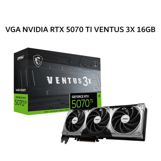 MSI VGA NVIDIA GEFORCE RTX 5070 TI VENTUS 3X 16GB GDDR7 OC 3Y