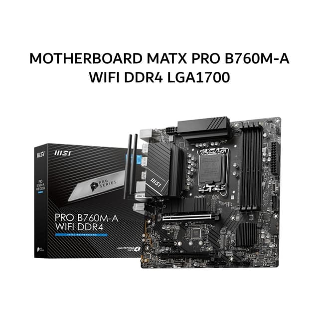 MSI MOTHERBOARD MATX PRO B760M-A WIFI DDR4 LGA1700 /INTEL 3Y