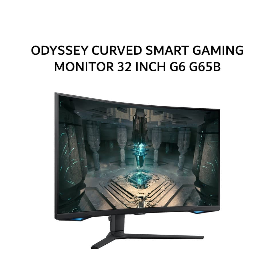 SAMSUNG ODYSSEY CURVED SMART GAMING MONITOR 32 INCH G6 G65B IPS QHD 1440P 1MS TIZEN OS WIFI 240HZ HDR 400 FULL ERGONOMIC SPEAKER 1Y PART + 3Y SERVICE
