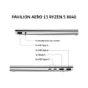 HP PAVILION AERO 13 RYZEN 5 8640 16GB 512GB W11+OHS 13.3WUXGA IPS 2Y+2ADP SLV -BG0111AU - Image 2