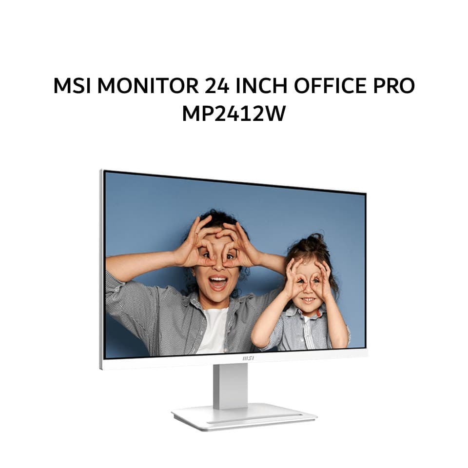 MSI MONITOR 24 INCH OFFICE PRO MP2412W VA FHD 1080P 1MS 100HZ WHITE 3Y
