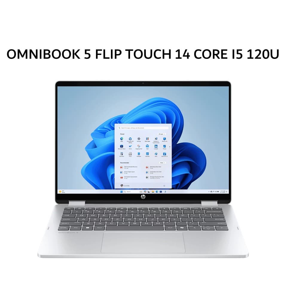 HP OMNIBOOK 5 FLIP TOUCH 14 CORE I5 120U 16GB 512GB W11+OHS+M365B 14.0 2K 2Y+2ADP 2IN1 PEN SLV -FP0556TU