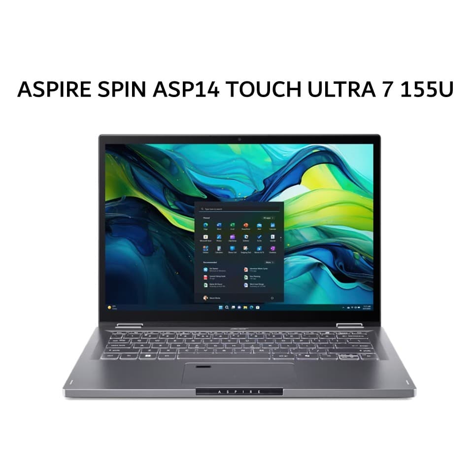 ACER ASPIRE SPIN ASP14 TOUCH ULTRA 7 155U 16GB 1TB W11+OHS 14.0WUXGA PEN 2IN1 GRY -52MTN.706P