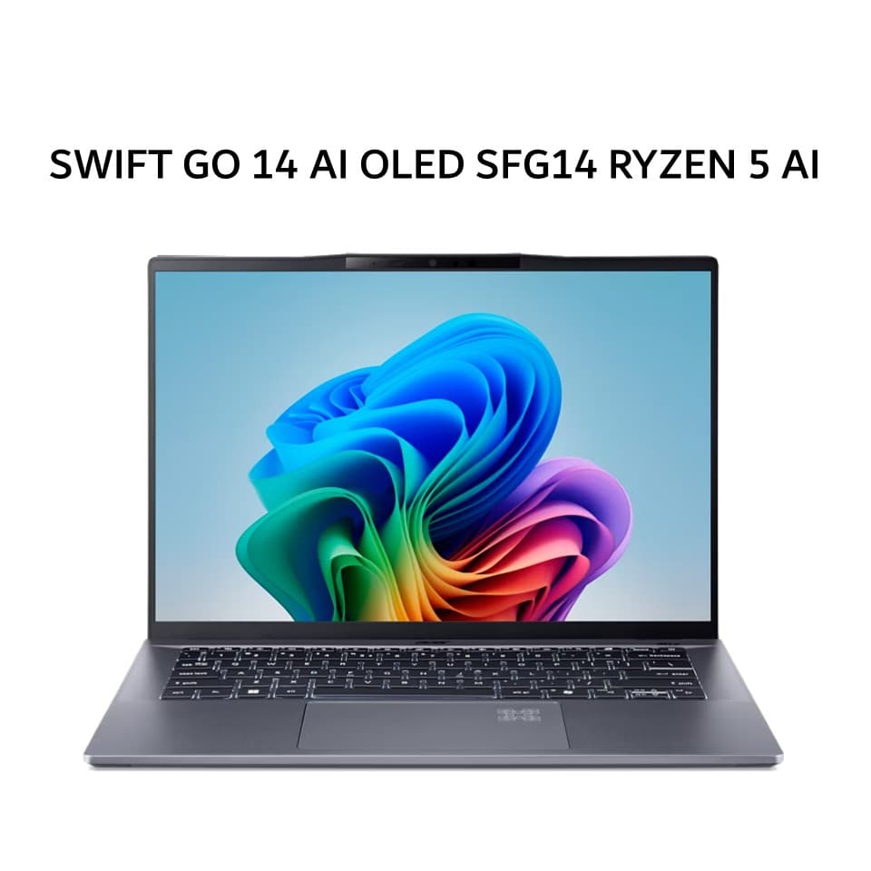 ACER SWIFT GO 14 AI OLED SFG14 RYZEN 5 AI 340 32GB 512GB W11+OHS+M365B 14.0 3K SLV -64.R9FP
