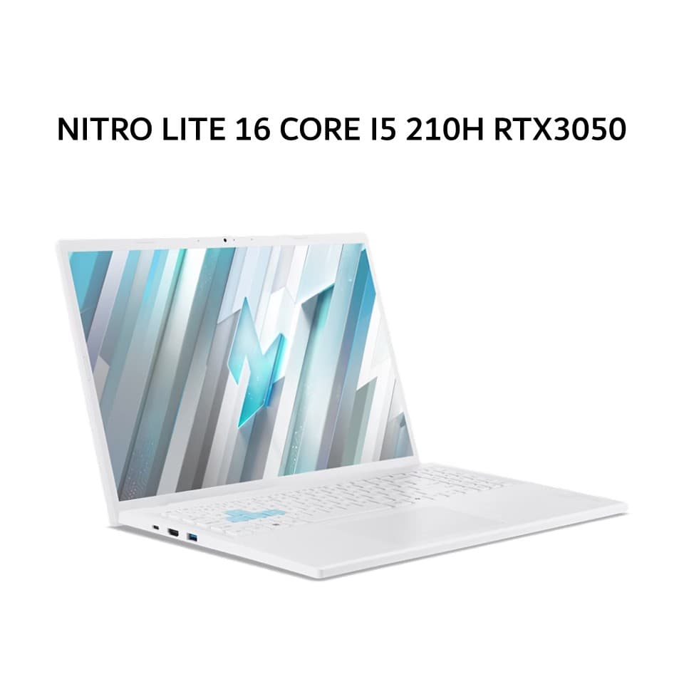 ACER NITRO LITE 16 CORE I5 210H RTX3050 6GB/ 16GB 512GB W11+OHS 16.0WUXGA 180HZ 100SRGB BLIT 2Y+ADP WHT -71G.506C