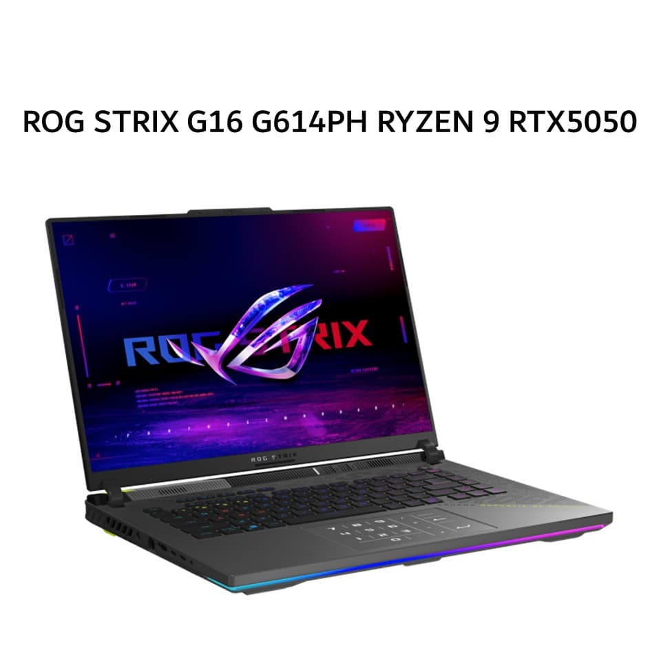 ASUS ROG STRIX G16 G614PH RYZEN 9 8940HX RTX5050 8GB/ 16GB 512GB W11+OHS+M365B 16.0WUXGA IPS 165HZ (BOX MOU) GRY - R9N55J6G-HM