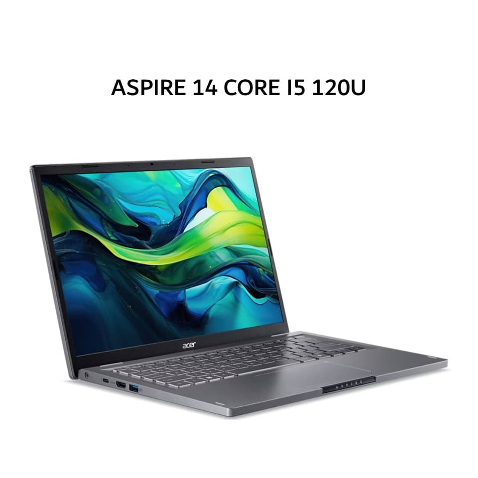 ACER ASPIRE 14 CORE I5 120U 16GB 512GB W11+OHS 14.0WUXGA IPS GRY -51M.52V6