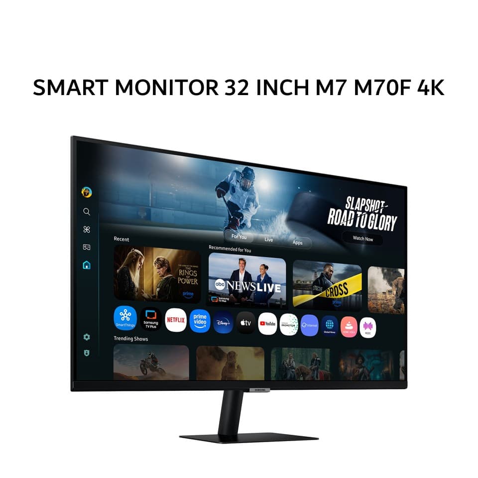 SAMSUNG SMART MONITOR 32 INCH M7 M70F VA UHD 4K 2160P 4MS 60HZ HDR10 VISION AI SPEAKER TIZEN OS WIFI BLACK 1Y PART + 3Y SERVICE